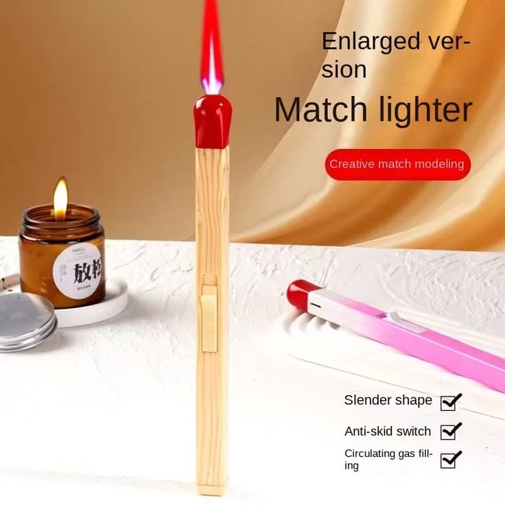 Match stick shaped flame lighter