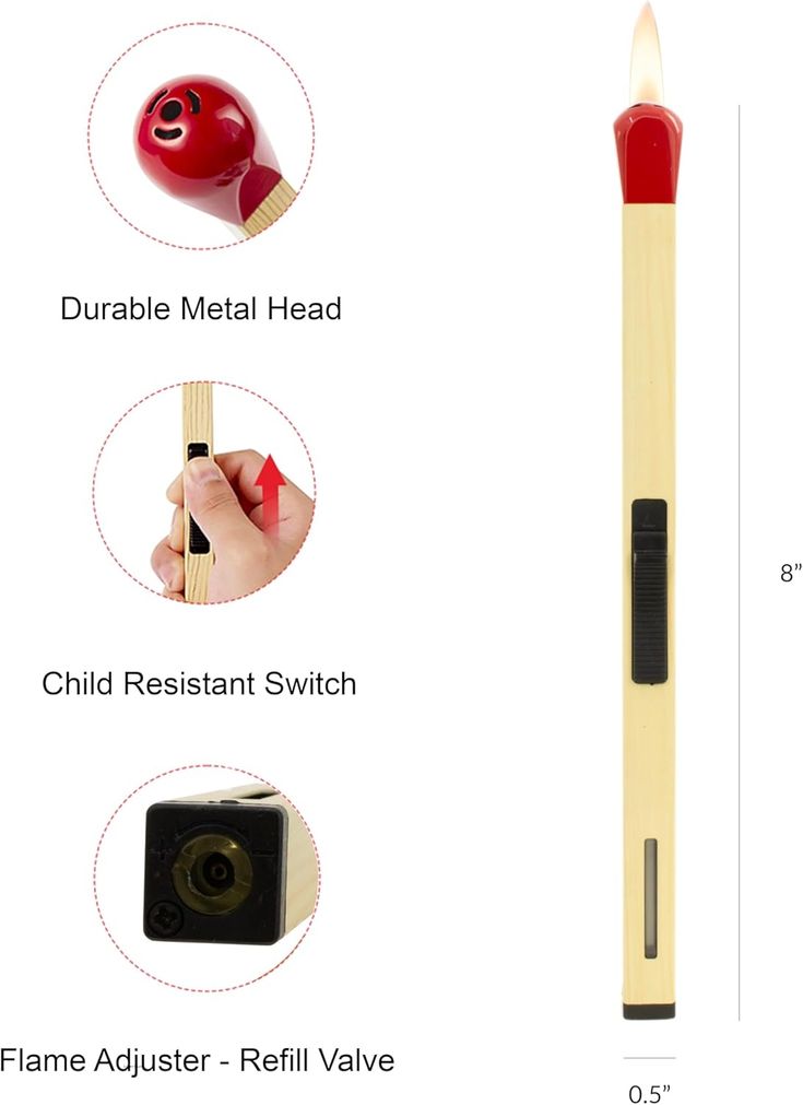 match stick shaped frame lighter