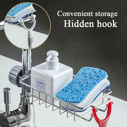 Space-Saving Kitchen Sink Sponge Holder Organizer